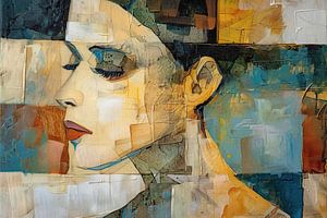 Frau abstrakt | Frau mit Farbe
