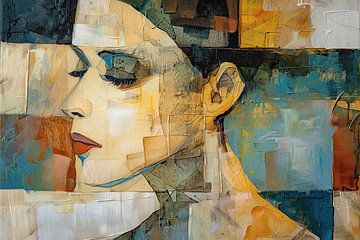 Vrouw Abstract | Vrouw Met Kleur van Kunst Kriebels