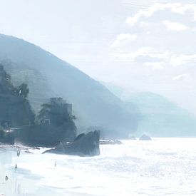 Ein verträumter Morgen in Monterosso in Italien von VenVision Art