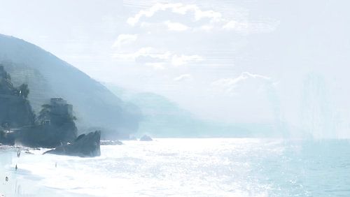 Een Dromerige Ochtend in Monterosso in Italië van VenVision Art