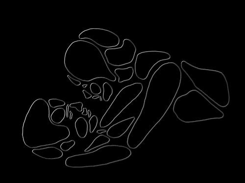 When it's dark (sexy line drawing man woman lying black darkroom lovemaking in love line art)