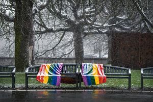 Park Valkenberg (Breda) mit Regenbogenbank