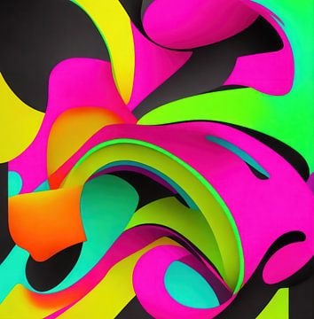 modern abstract met felle kleuren.
