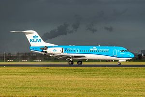 Geschichte der Luftfahrt. Eine Fokker 70 der KLM.