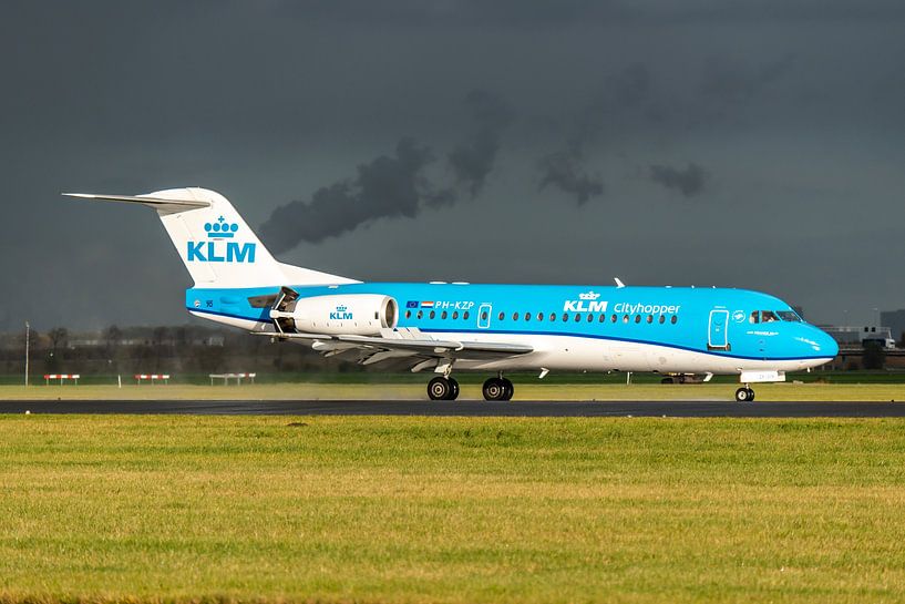 Histoire de l'aviation. Un Fokker 70 de la KLM. par Jaap van den Berg