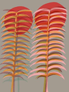 Malaga Parque red suns by Cornelie de Haan