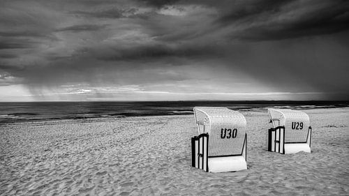 Beach chairs on the German coast by Adelheid Smitt