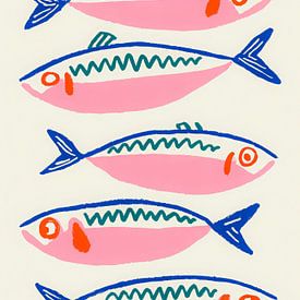 Bunte Sardinen in verspieltem, modernem Stil von But First Framing