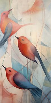 Peinture d'oiseaux sur De Mooiste Kunst