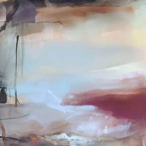 Moderne abstrakte Malerei "Traumlandschaft"