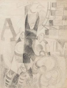 Studie für 'L'Équipe de Cardiff' (1924) von Robert Delaunay