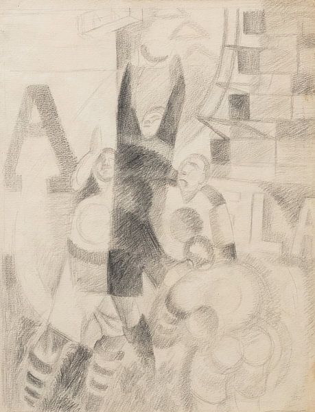 Etude pour &#039;L&#039;Équipe de Cardiff&amp;#039 ; (1924) par Robert Delaunay par Peter Balan