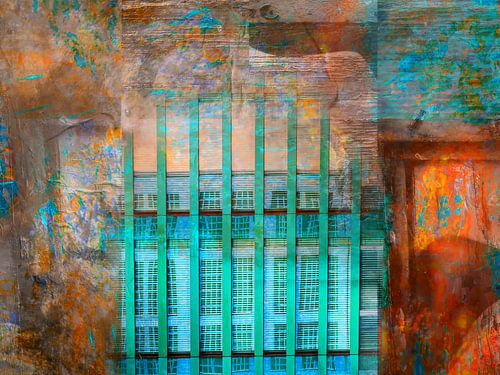 Het turquoise gebouw