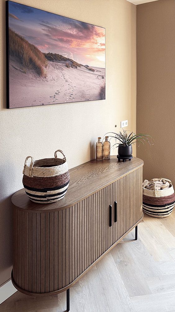 Duinen bij Nes met uitzicht op strandpaviljoen Sjoerd bij zonsondergang – Ameland  van KB Design &amp; Photography (Karen Brouwer) 