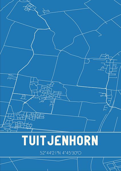Blueprint | Map | Tuitjenhorn (North Holland) by Prints of Place