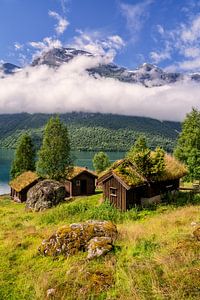 Sommer am Lovatnet See in Norwegen