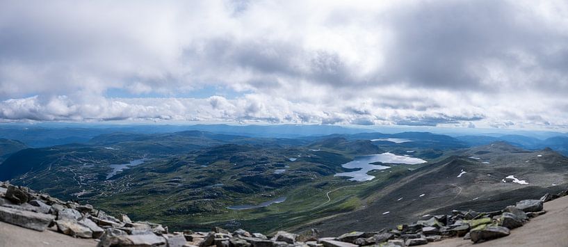 Vue panoramique depuis Gaustatoppen en Norvège par Matthias Korn