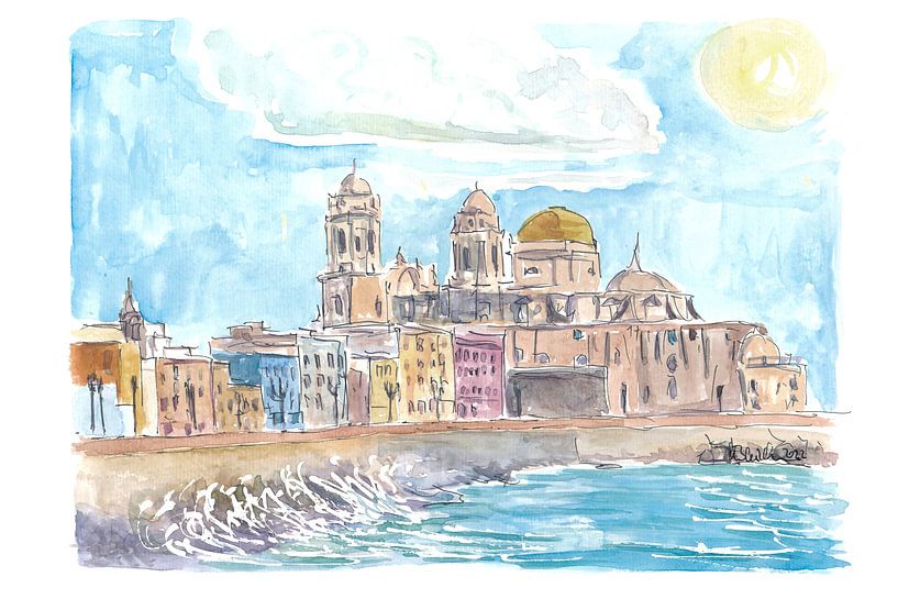 Historische Stadtansichten in Cadiz Andalusien Spanien von Markus Bleichner
