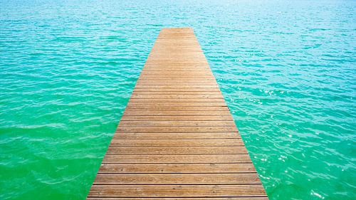 jetty at the bathing lake