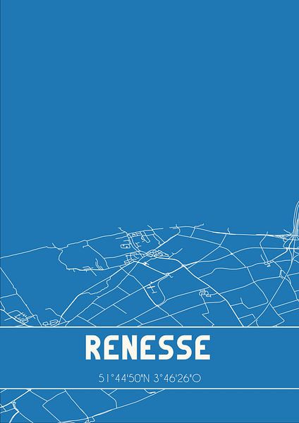 Blueprint | Map | Renesse (Zeeland) by Prints of Place