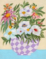 Checkerd Pot