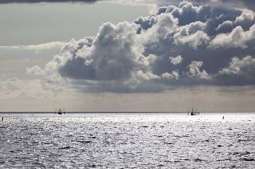 Vissersboten Waddenzee