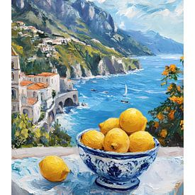 La Dolce Vita-citroenen, uitzicht op zee van IamHome Studio