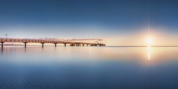Sommerliche Ostsee und Seebrücke von Scharbeutz von Voss Fine Art Fotografie