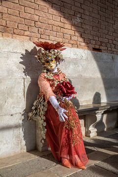 Indrukwekkend kostuum op het carnaval van Venetië van t.ART