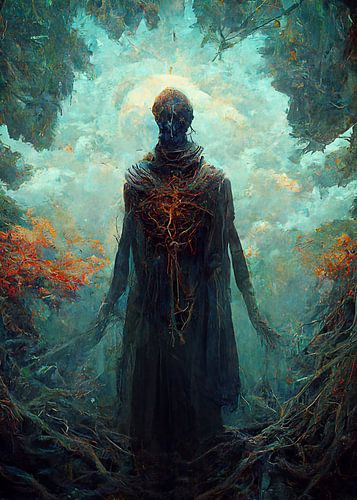 verlaten 2 blauwe schilderijen