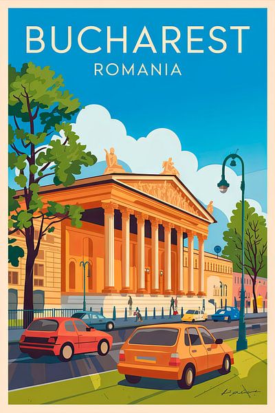 Bucharest, Rumänien. von Poster Art Shop