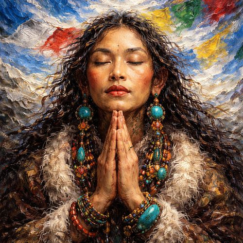 Serene Meditation, Turquoise Adornments