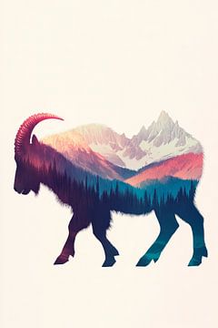 Paysage de montagne en animal sur Poster Art Shop