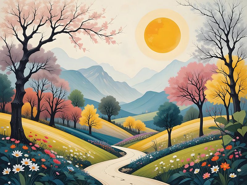De weg naar de lente van HorizonArtistry