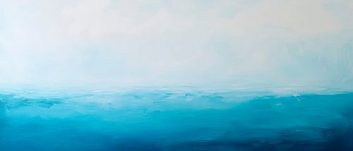 Kalm blauw waterlandschap