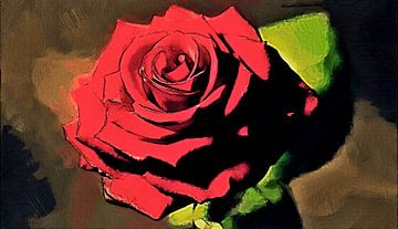 Die Rose an einem romantischen Abend - Digitale Kunst von Dicky