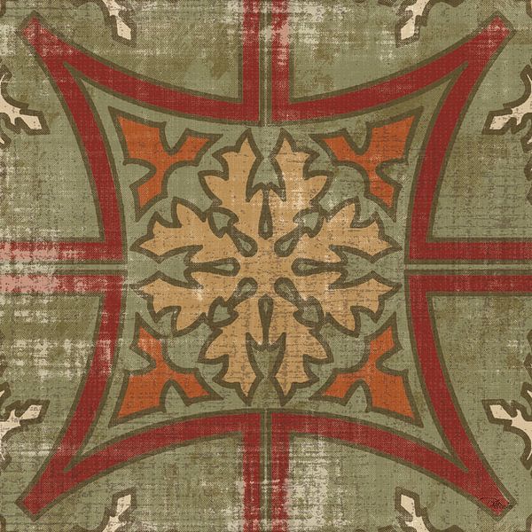 Carrelage rouge de patchwork marocain v, Pela Studio par Wild Apple