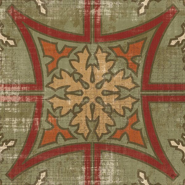 Marokkaanse patchwork Red Tile V, Pela Studio van Wild Apple
