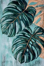 Monstera leaves by Poster Art Shop