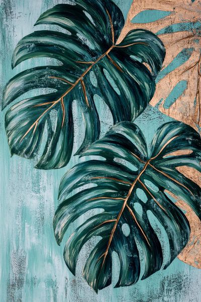 Monstera leaves by Poster Art Shop