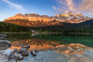 Alpenglühen am Eibsee