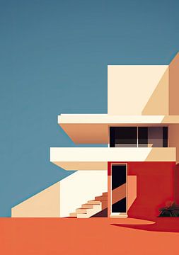 Bauhaus Poster Kunstdruk Ontwerp Architectuur van Niklas Maximilian