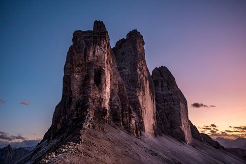 Drei Zinnen nach Sonnenuntergang