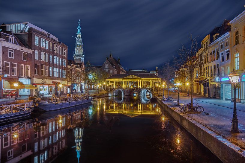 Leiden - uitzicht op de Nieuwe Reijn van Ardi Mulder