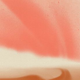 Bunte abstrakte minimalistische Landschaft in warmen Pastellfarben von Dina Dankers