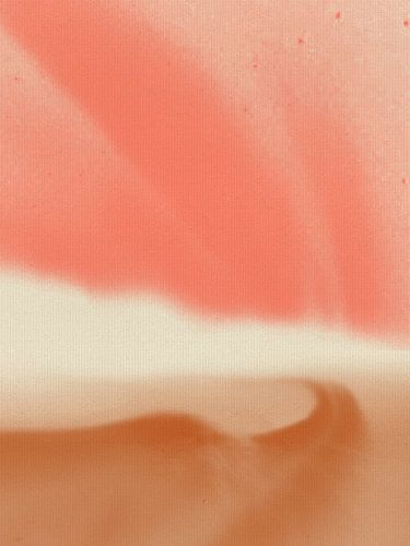 Colorful abstract minimalist landscape in warm pastels by Dina Dankers