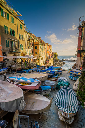 Boote im Herzen von Riomaggiore | Cinque Terre, Italien