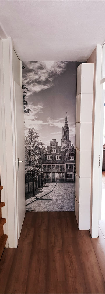Hawk and Bloemendalse Binnenpoort historical Amersfoort black and white