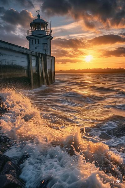 Küstenliebe im Dämmerlicht von fernlichtsicht