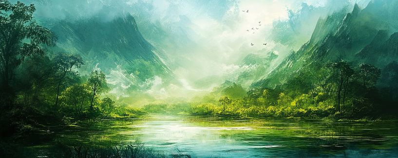 Green Mountains by Art Whims